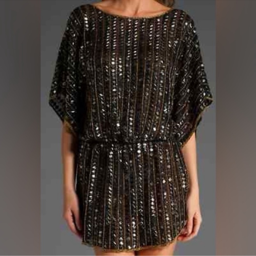 Parker 100% silk beaded dress